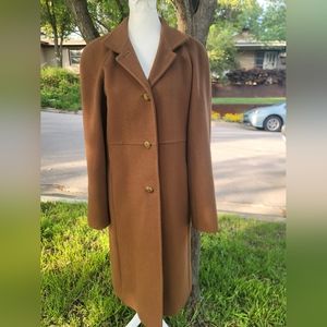 Ellen Tracey CASHEMERE coat 8 brown camel